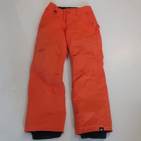 Boys Quiksilver Orange Insulated Ski Pants M/10 - Picture 1 of 6